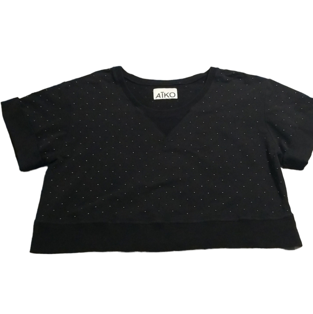 AIKO . washed black top